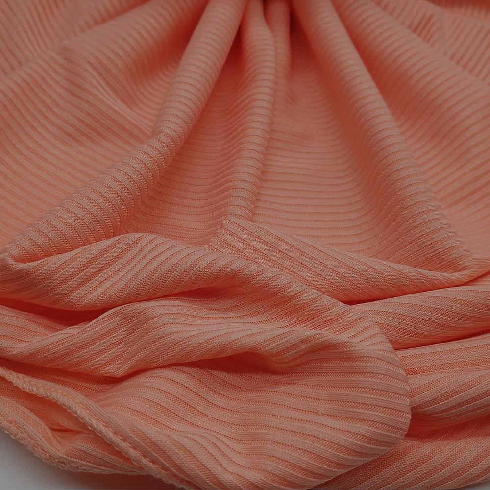 Dubai Premium Ribbed Jersey Hijab -Peach-almanaar Islamic Store