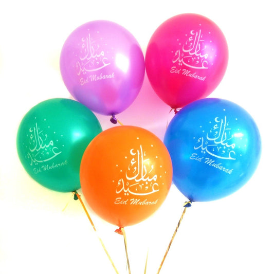 Eid Mubarak 10 Pack Balloons-almanaar Islamic Store