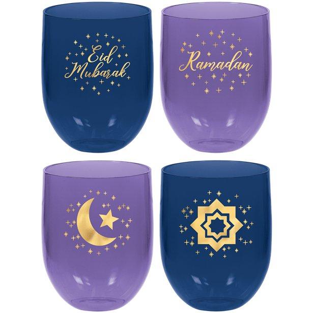 Eid Plastic Tumblers - 473ml (Each)-almanaar Islamic Store