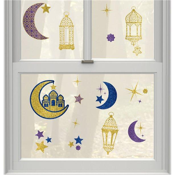Ramadan/Eid Window Decorations-almanaar Islamic Store