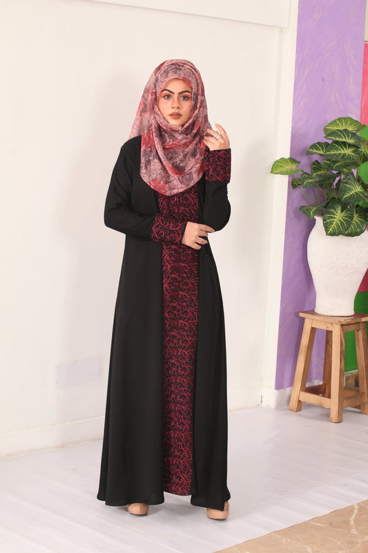 Embroidered Party Dubai Exclusive Abaya in Nida Febric-almanaar Islamic Store