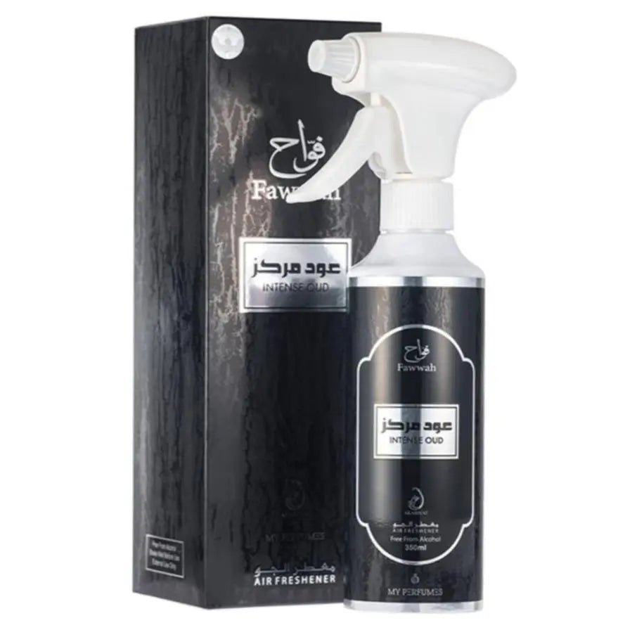 FAWWAH Intense Oud 350ml Non Alcoholic Room Freshener With Fountain Spray-almanaar Islamic Store