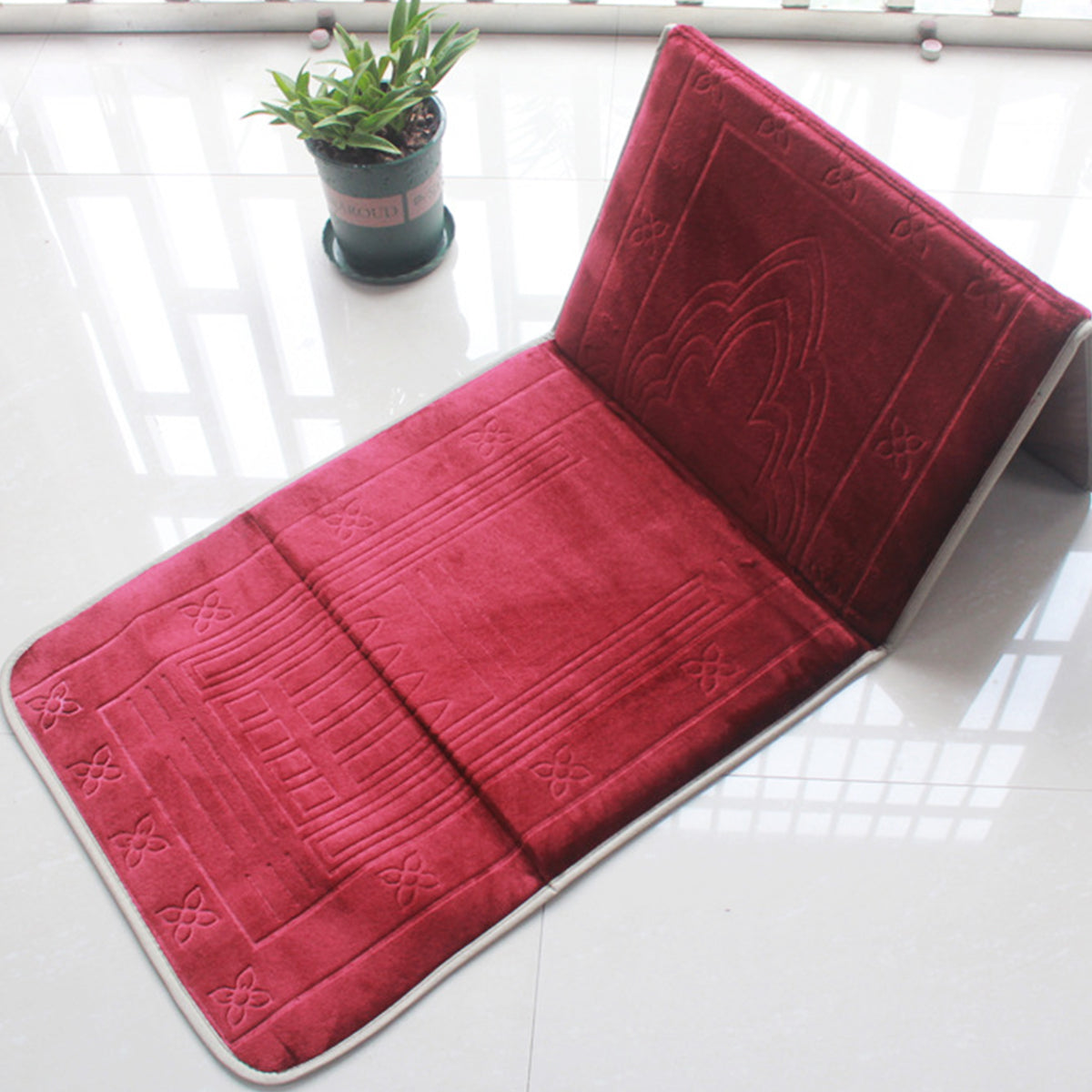 Foldable Padded Prayer Mat And Backrest 2 In 1-almanaar Islamic Store