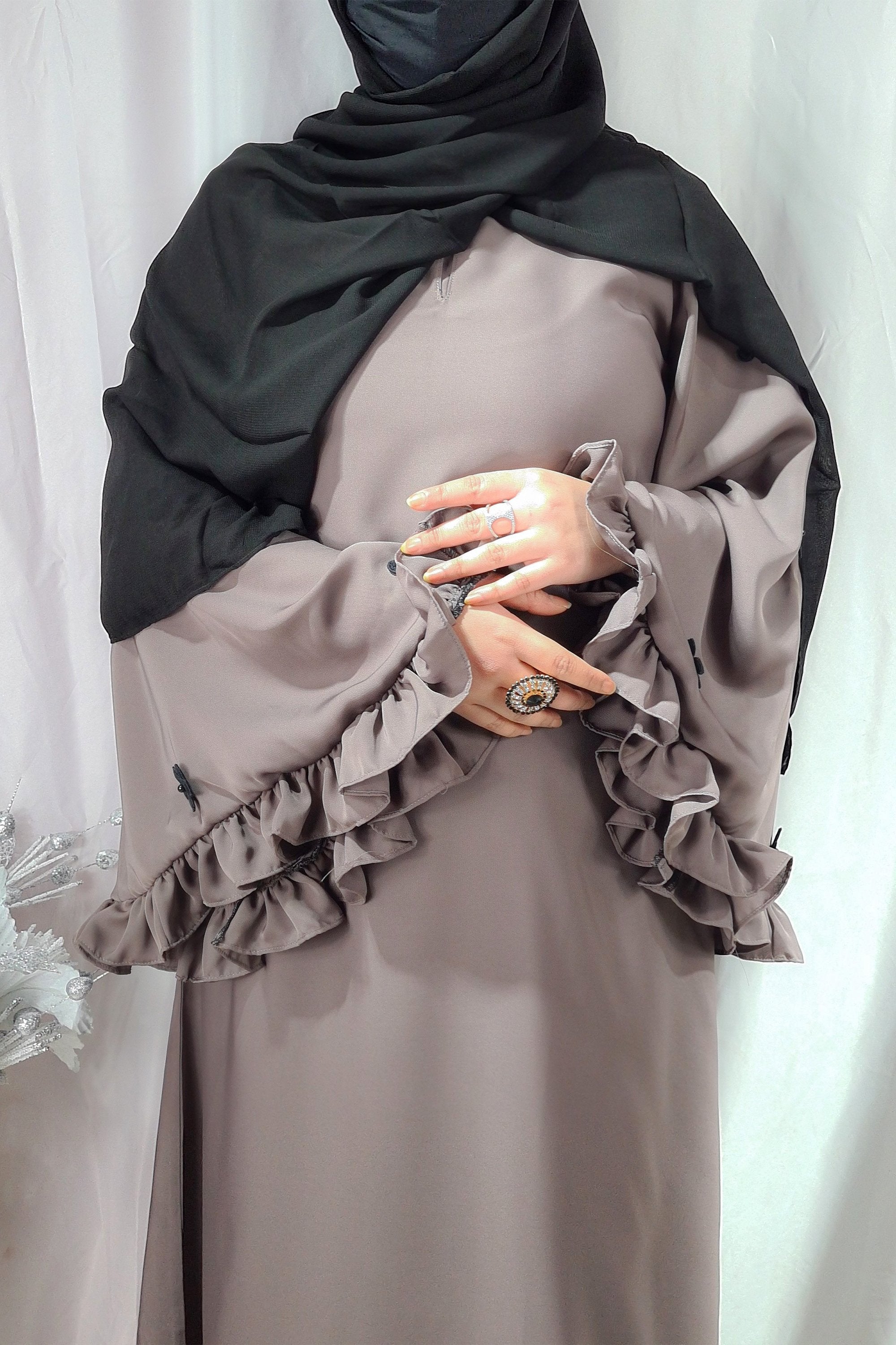 Friel Sleeves Premium Design Party Abaya-almanaar Islamic Store