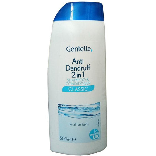 Gentelle Anti-Dandruff 2 in 1 Shampoo & Conditioner 500ml-almanaar Islamic Store