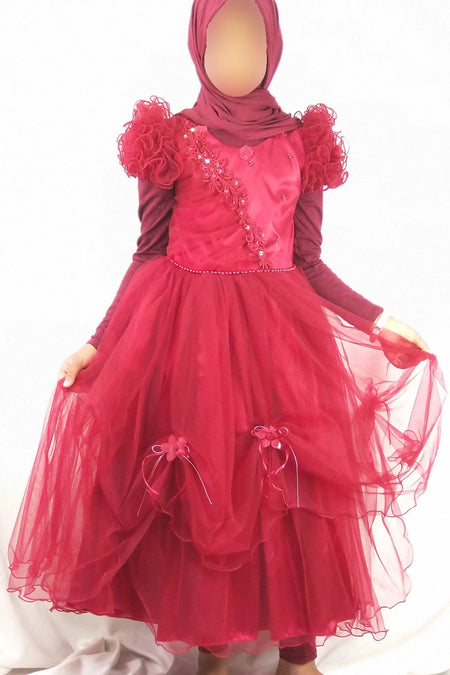 Girl's Party Dress-almanaar Islamic Store