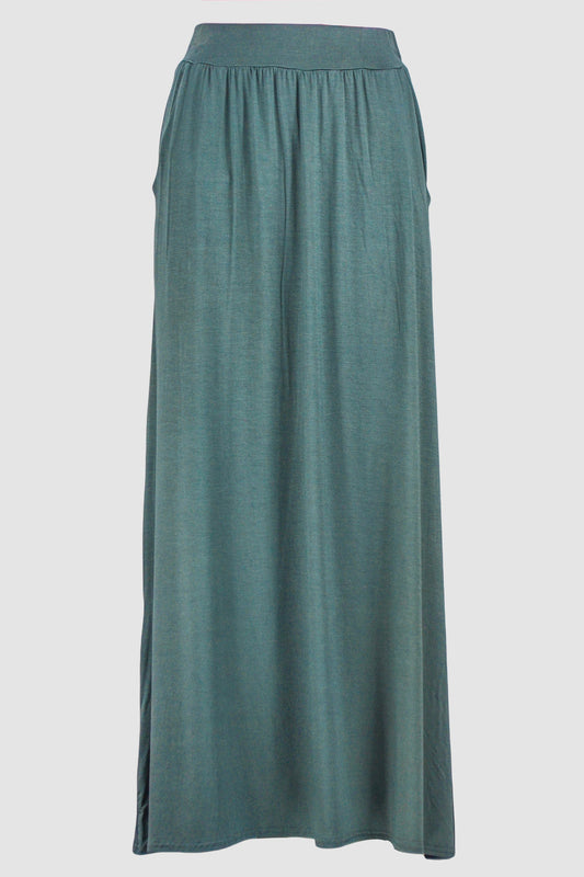Grey Jersey Skirt With Pockets-almanaar Islamic Store