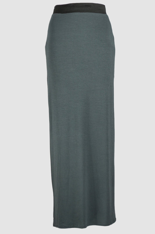 Grey Jersey Straight Skirt-almanaar Islamic Store