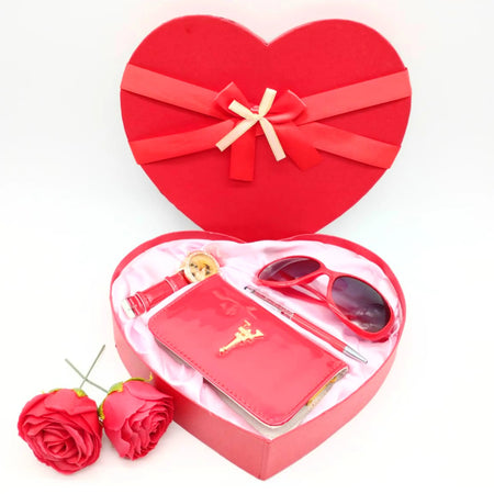 Heart Shape Gift Set-Red-almanaar Islamic Store