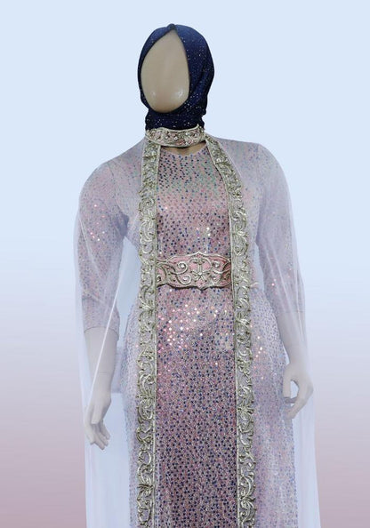 High Quality New Charming 2 Layers Fancy Gown-almanaar Islamic Store
