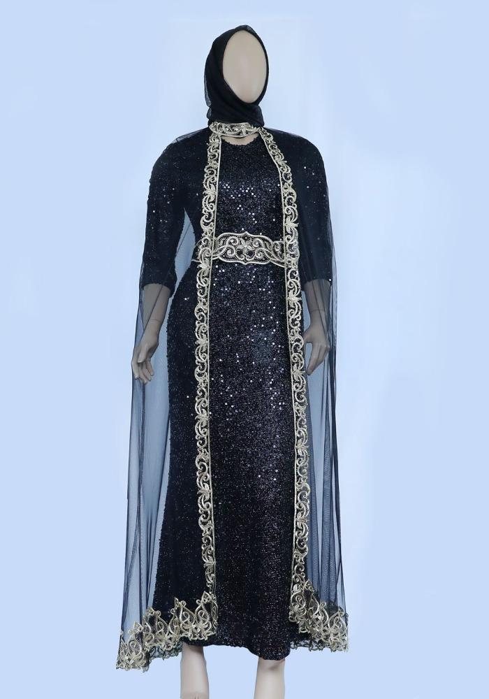 High Quality New Charming 2 Layers Fancy Gown-almanaar Islamic Store