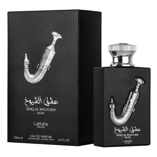 Ishq Al Shuyukh Silver Eau De Parfum 100ml Lattafa Pride-almanaar Islamic Store