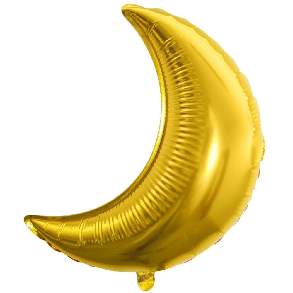 Jumbo Gold Crescent Moon Balloon-almanaar Islamic Store