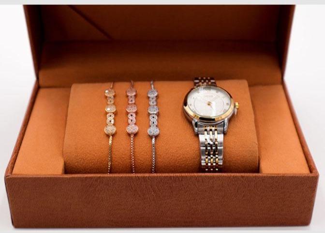 Ladies Watch & Bracelet Gift Set.-almanaar Islamic Store