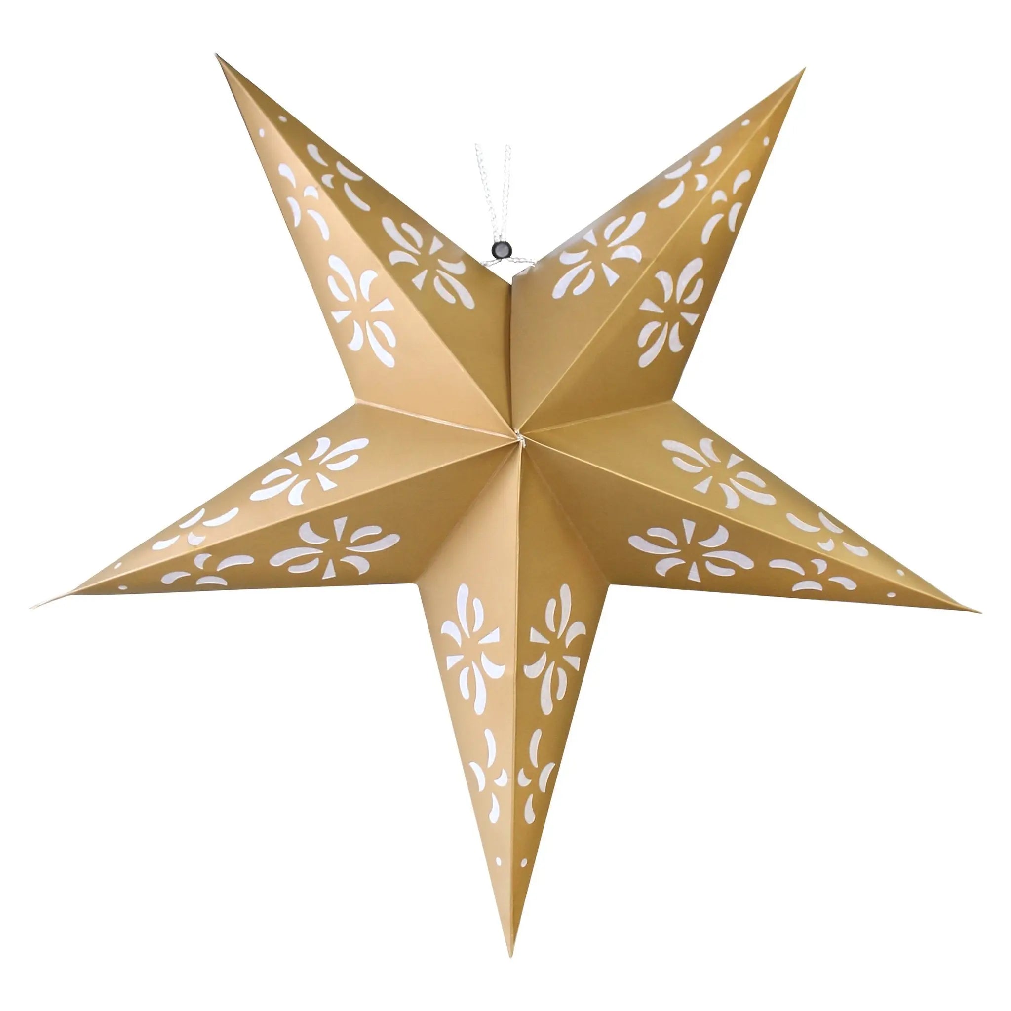 Large Gold Paper Hanging Star Eid & Ramadan Decoration-almanaar Islamic Store