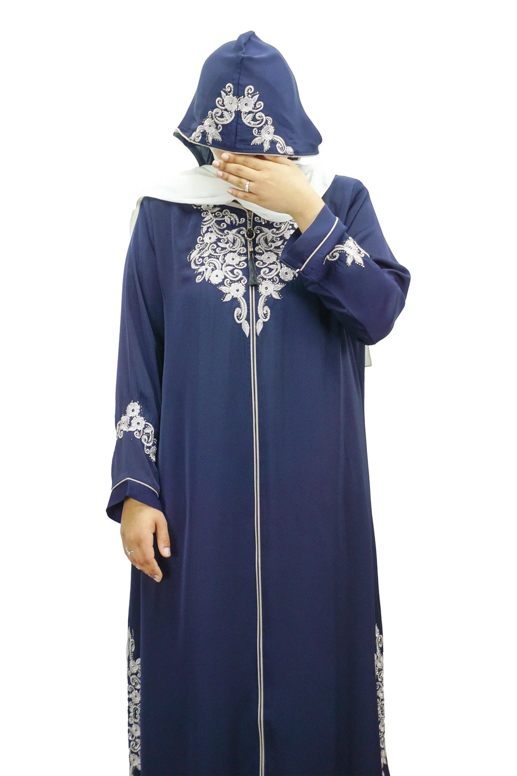 Luxurious Moroccan Jellaba-Navy-almanaar Islamic Store