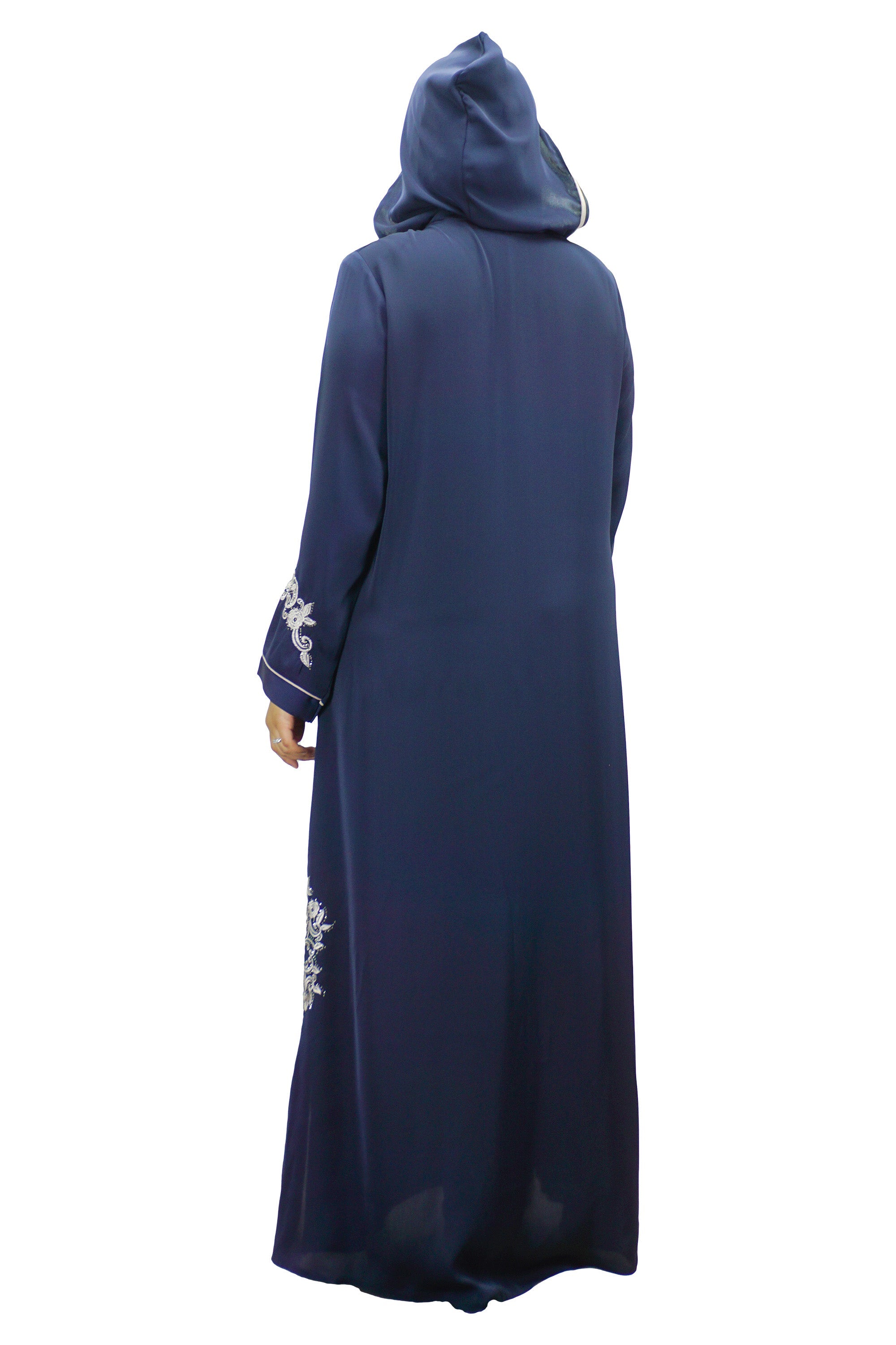 Luxurious Moroccan Jellaba-Navy-almanaar Islamic Store