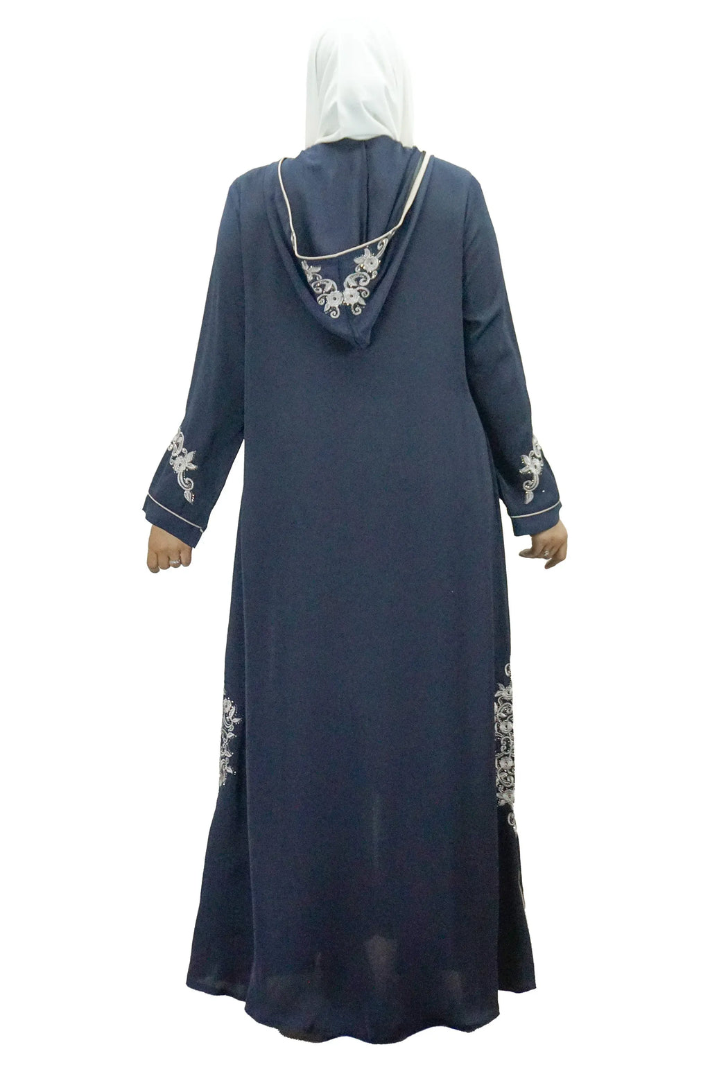 Luxurious Moroccan Jellaba-Navy-almanaar Islamic Store