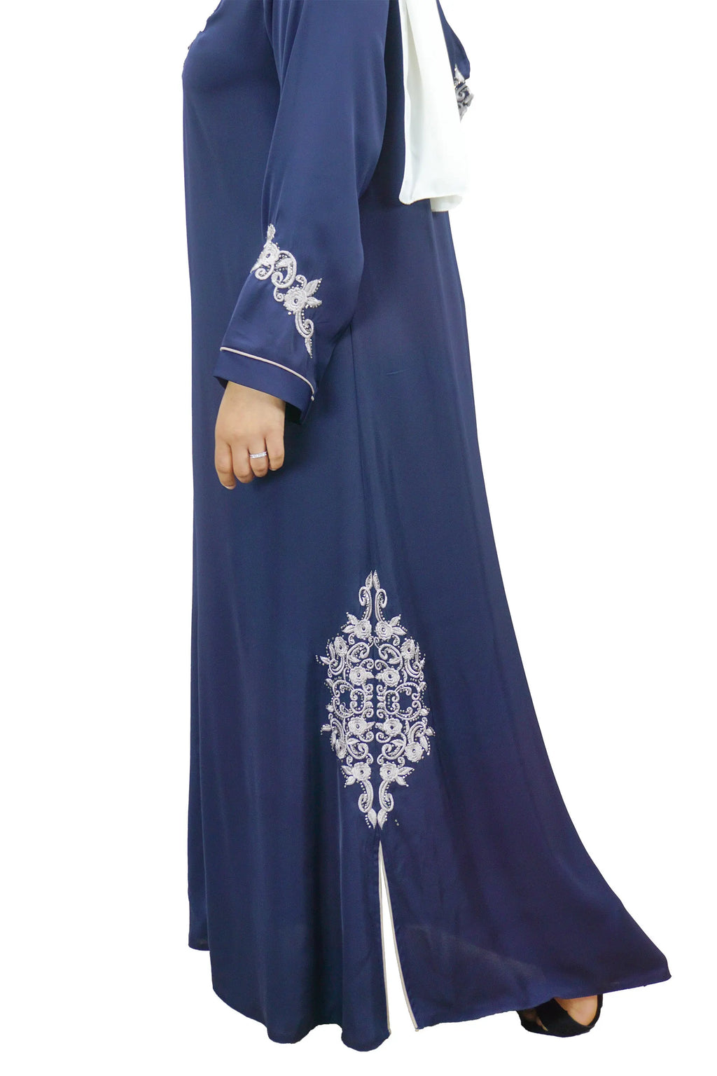 Luxurious Moroccan Jellaba-Navy-almanaar Islamic Store