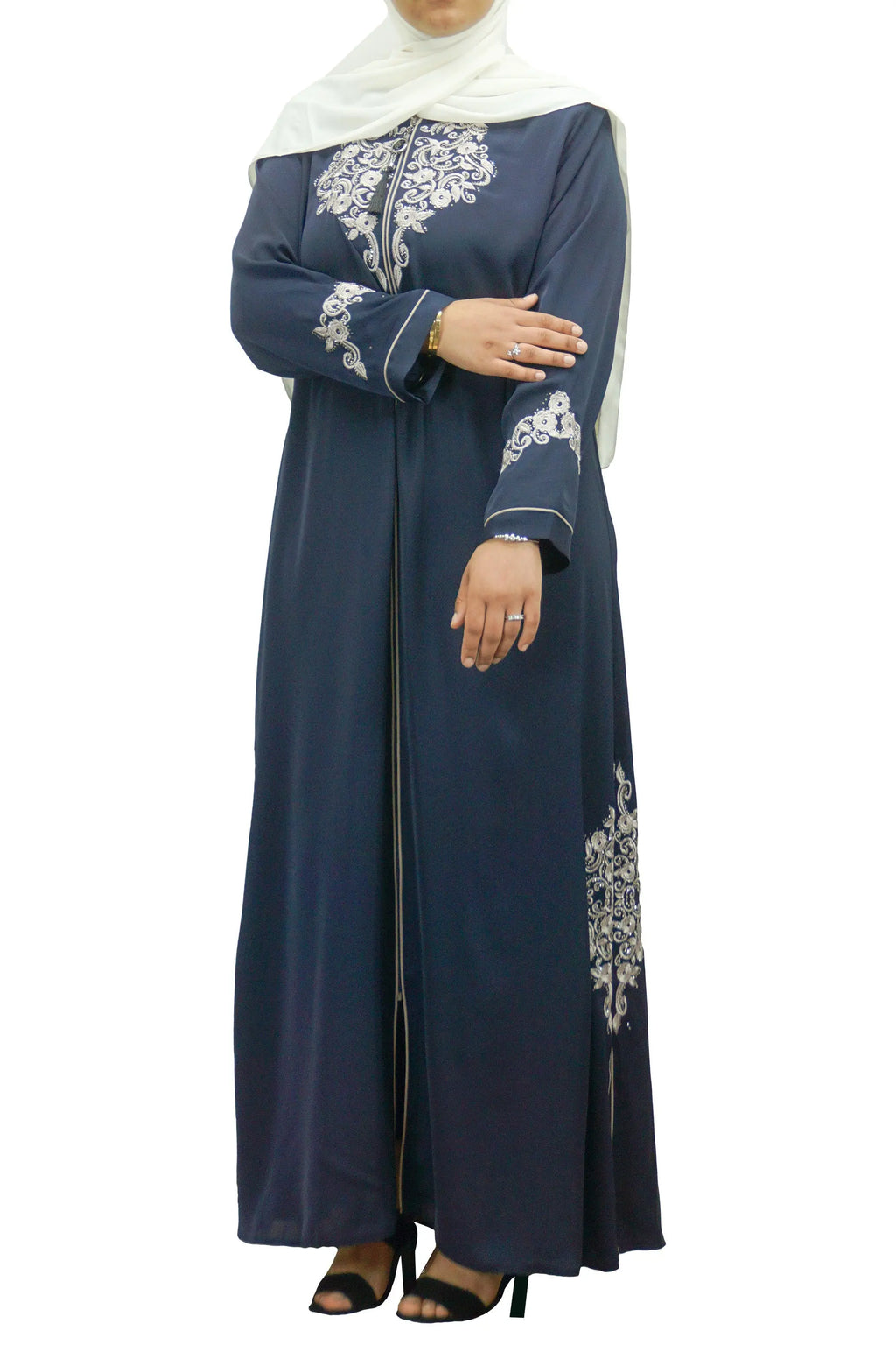 Luxurious Moroccan Jellaba-Navy-almanaar Islamic Store