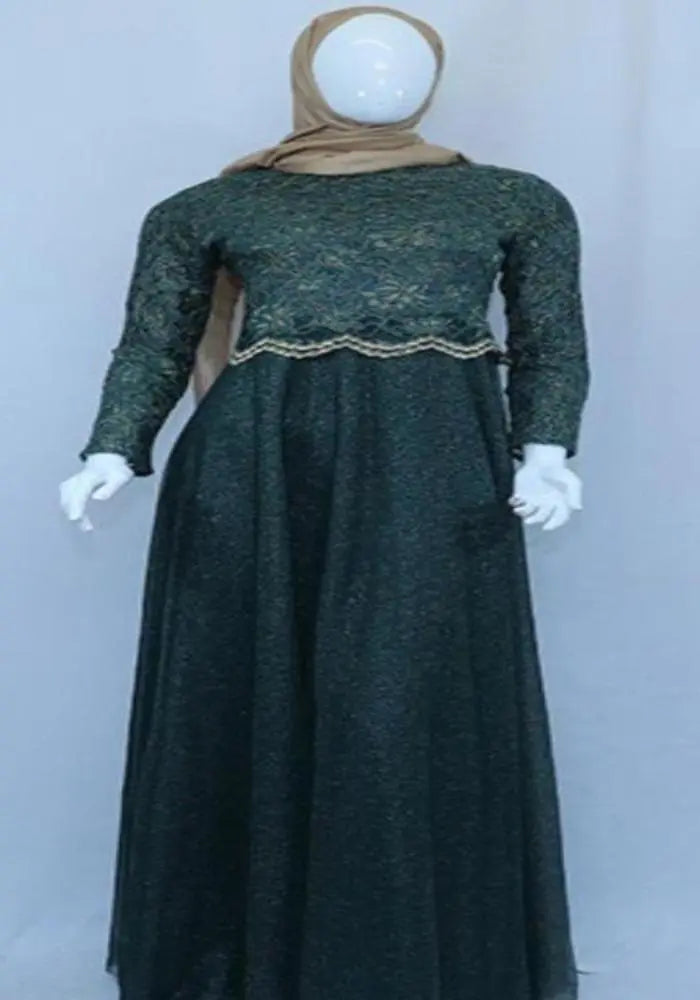 Marvellous net embroider dresses for party-almanaar Islamic Store