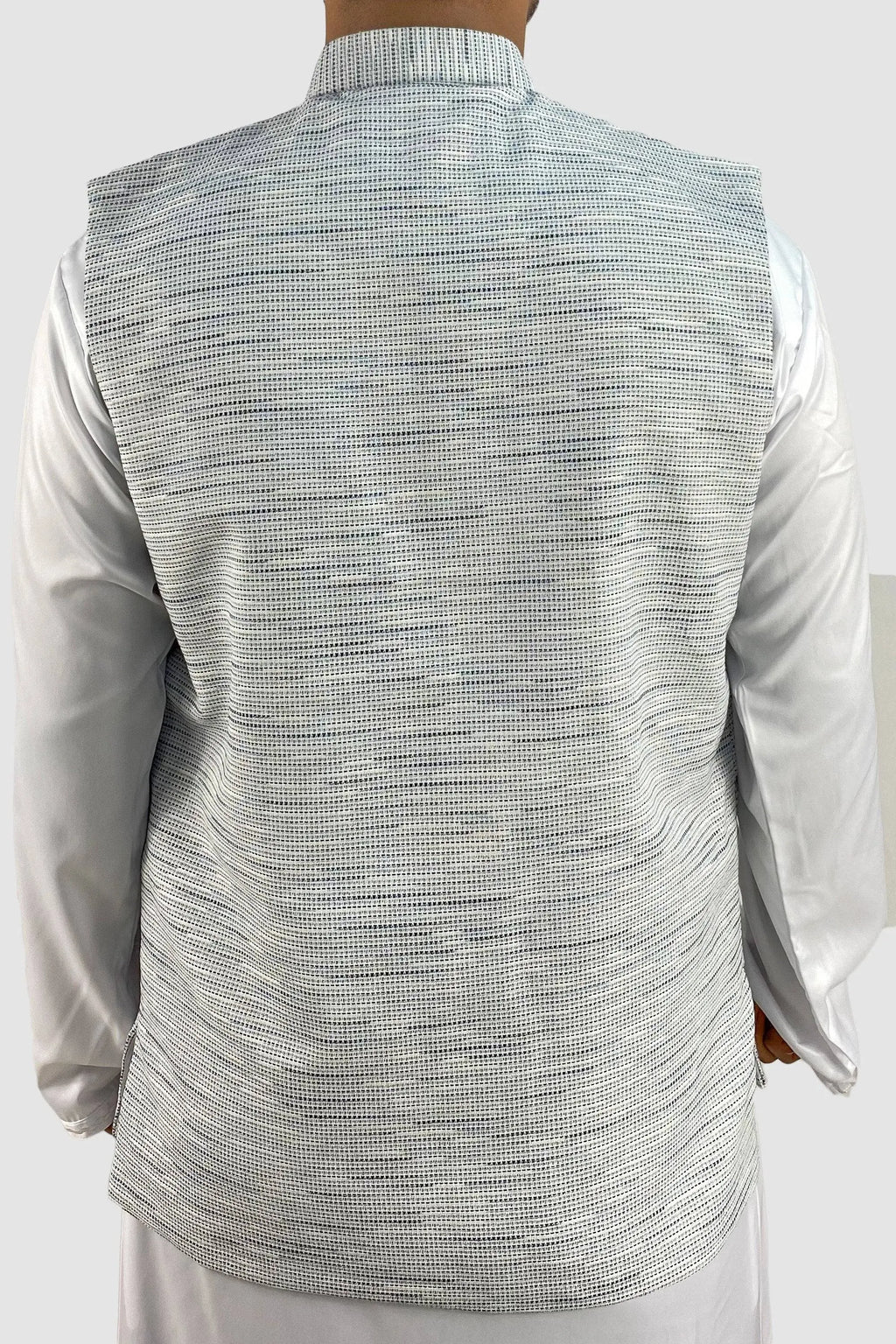 Men's Waistcoat - Light Grey-almanaar Islamic Store