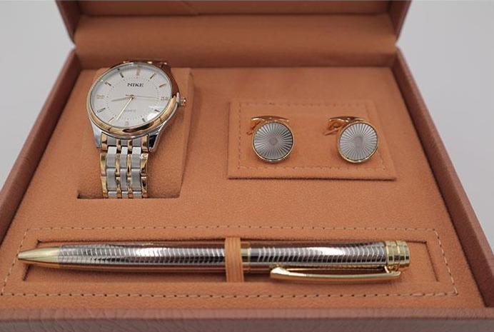 Men's Watch & Cufflinks Gift Set-almanaar Islamic Store
