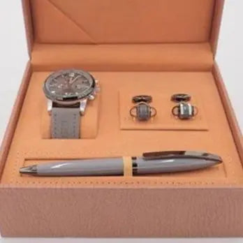 Men's Watch & Cufflinks Gift Set-almanaar Islamic Store