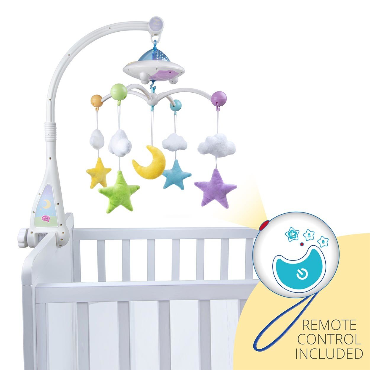 Moon & Stars Quran Cot Mobile with Light Projection-almanaar Islamic Store