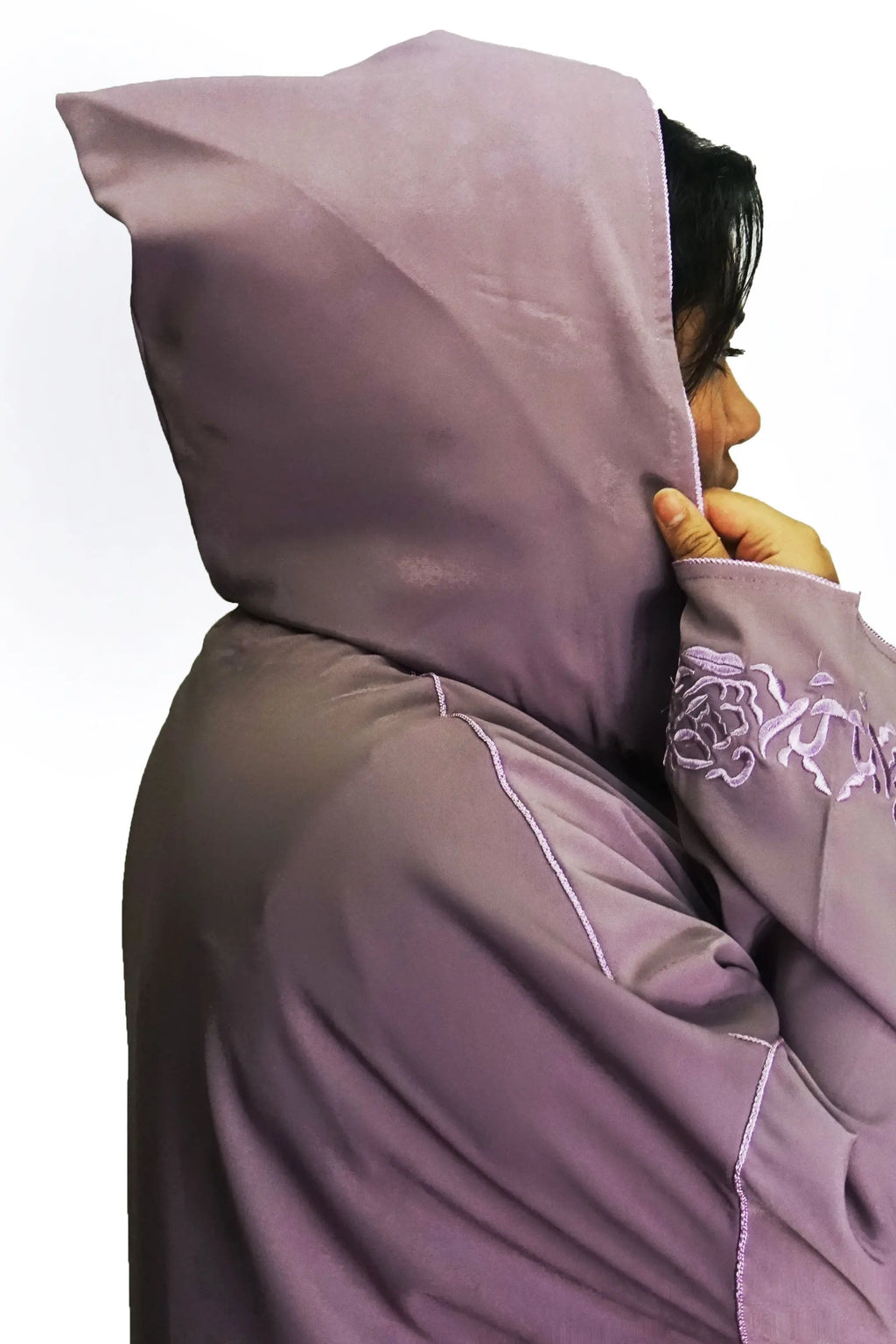 Moroccan Hooded Abaya - Light Purple-almanaar Islamic Store