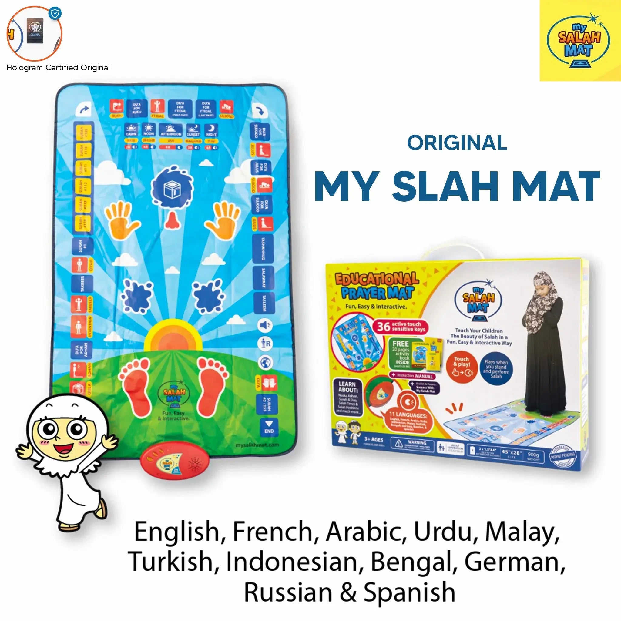 My Salah Mat - Educational Interactive Prayer Mat-almanaar Islamic Store