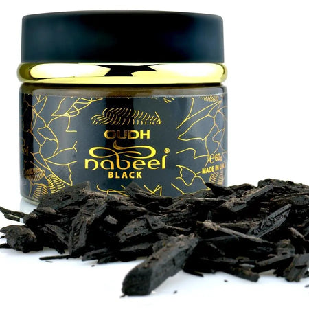 Nabeel Oudh Nabeel Black Bakhoor Incense 60g-almanaar Islamic Store