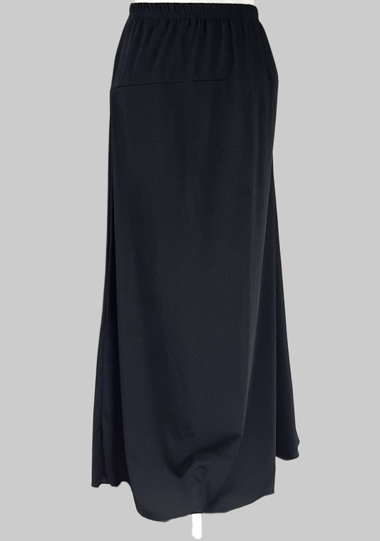 Non Bubble Jersey Skirts-Black-almanaar Islamic Store