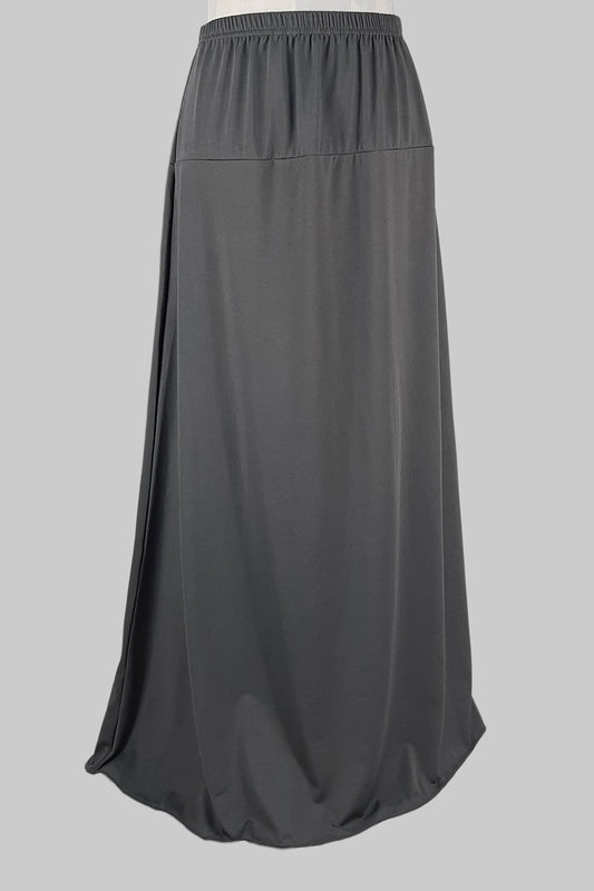 Non Bubble Jersey Skirts- Grey-almanaar Islamic Store