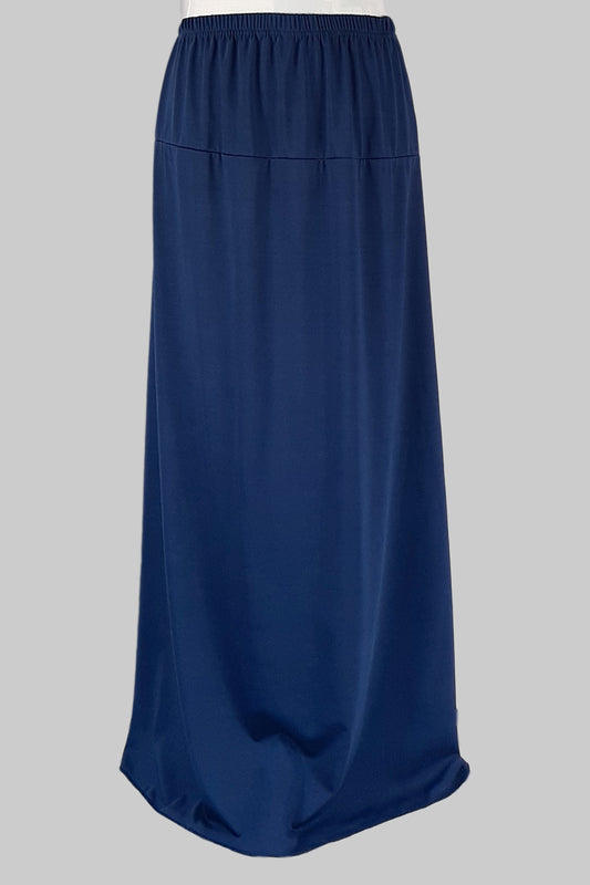 Non Bubble Jersey Skirts-Navy Blue-almanaar Islamic Store