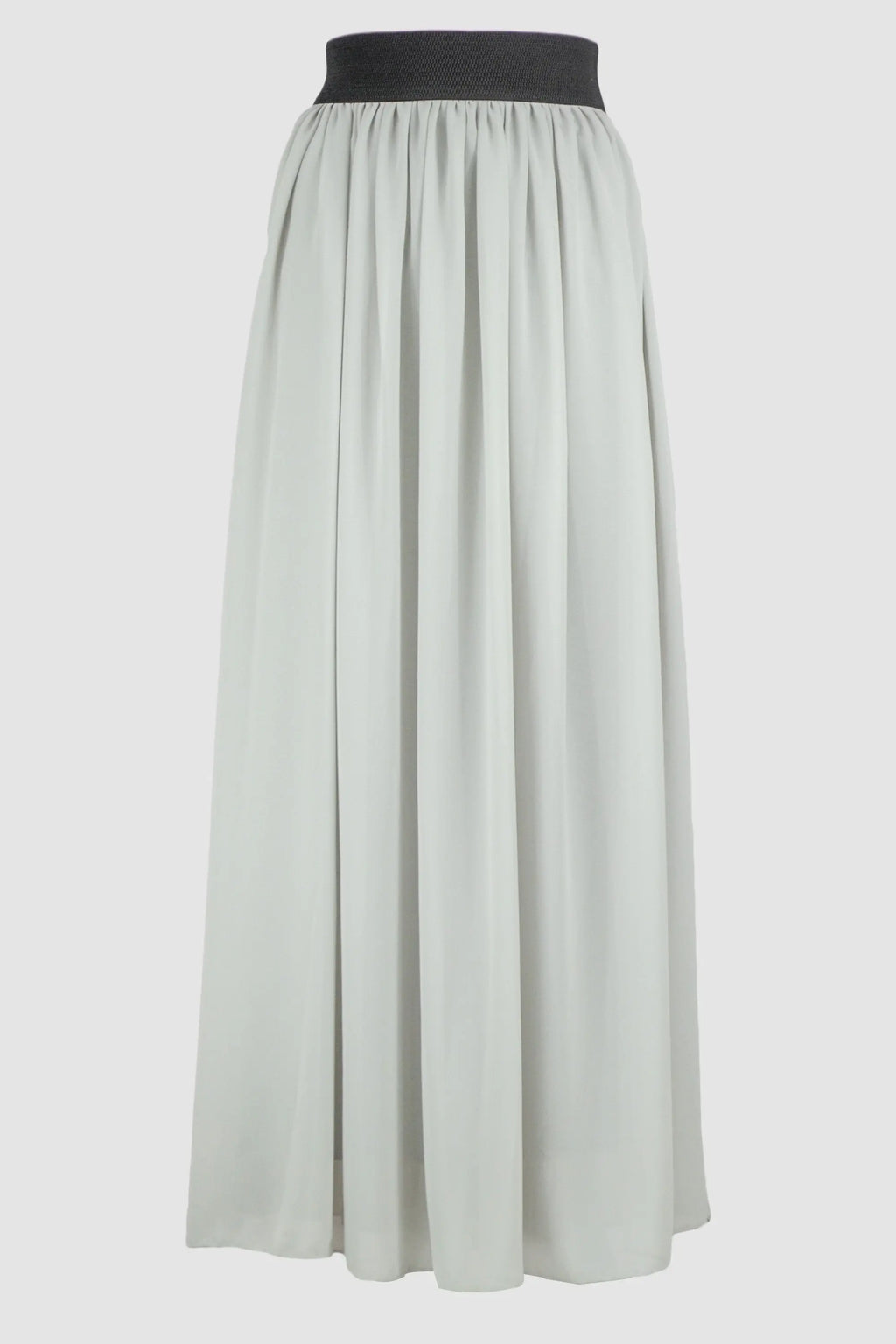 Off White Chiffon Flared Skirt With Inner Layer-almanaar Islamic Store