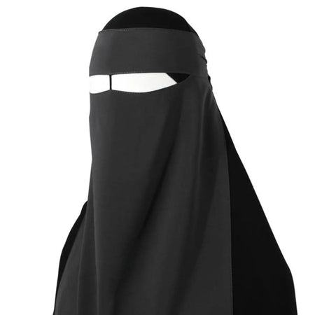 One Layer Niqab With Nose String-almanaar Islamic Store