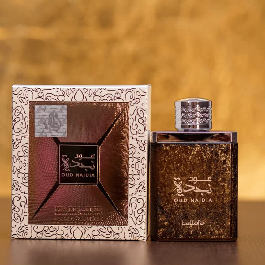 Oud Najdia Eau de Parfum 100ml Lattafa – almanaar Islamic Store