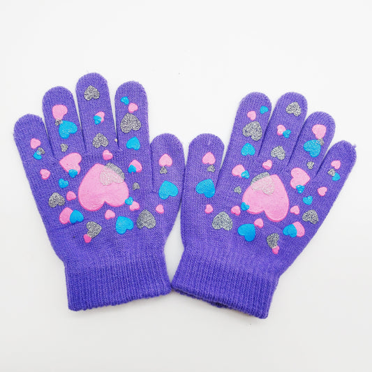 Pair kids Hand Gloves - purple-almanaar Islamic Store
