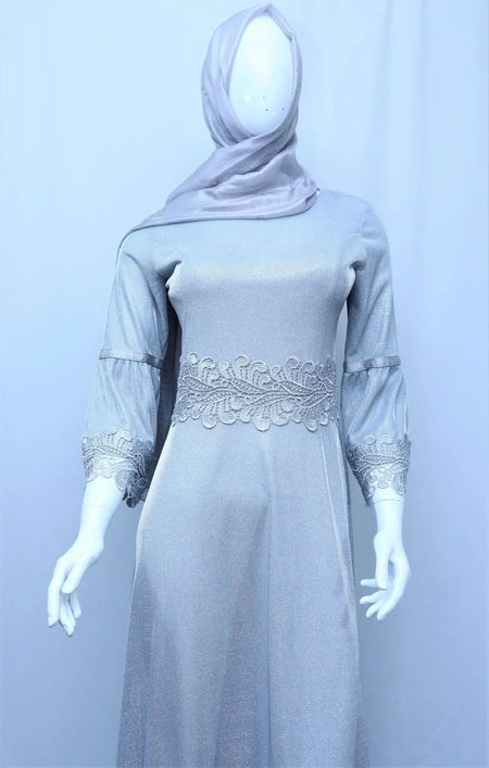 Party Wear Elegant Long Gown - Almanaar Islamic Store
