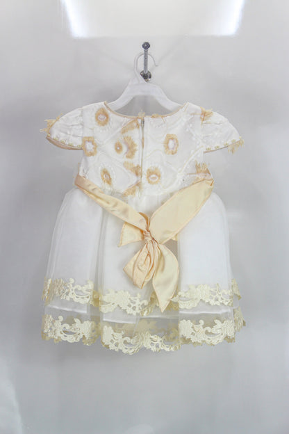 Pink & White Floral Baby Dress With Waistcoat-almanaar Islamic Store
