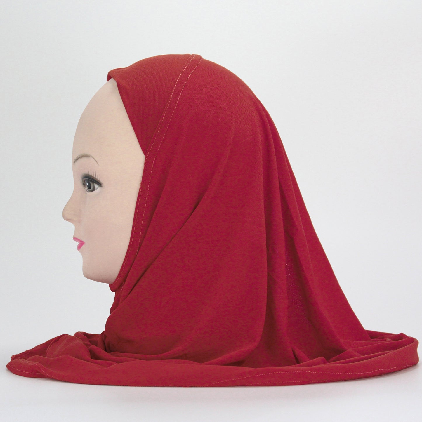 Plain Cotton Hijab For Girls- Maroon-almanaar Islamic Store