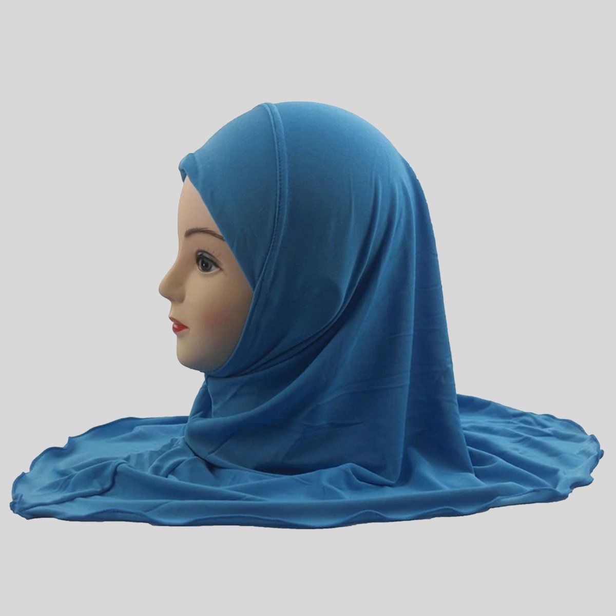 Plain Jersey Hijab For Girls Light Blue-almanaar Islamic Store