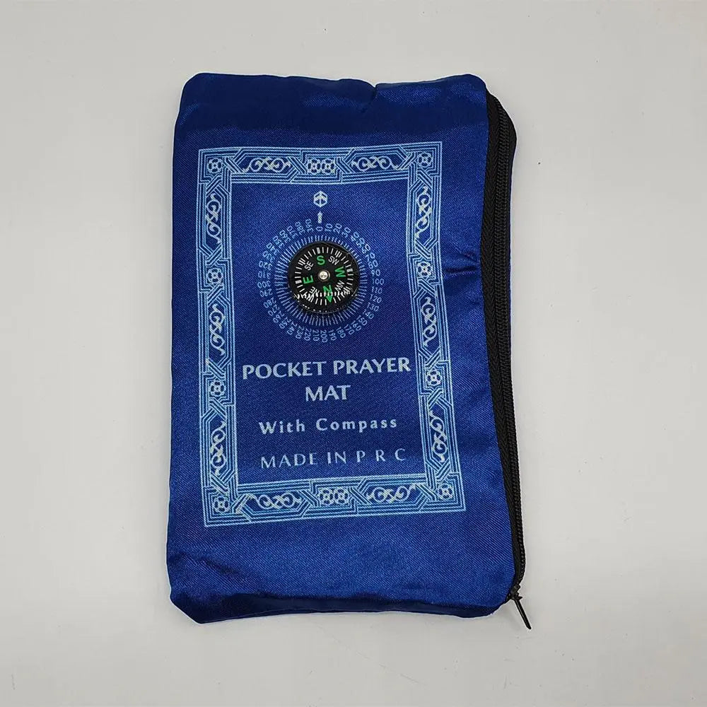 Travel Pocket Prayer Mat With Compass Musalla-almanaar Islamic Store