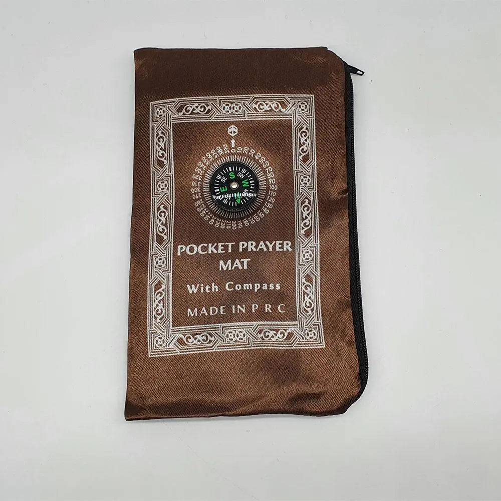 Travel Pocket Prayer Mat With Compass Musalla-almanaar Islamic Store