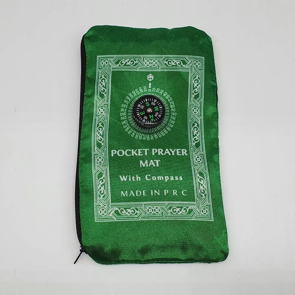 Travel Pocket Prayer Mat With Compass Musalla-almanaar Islamic Store