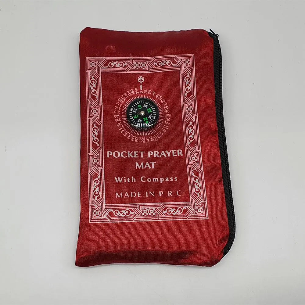 Travel Pocket Prayer Mat With Compass Musalla-almanaar Islamic Store