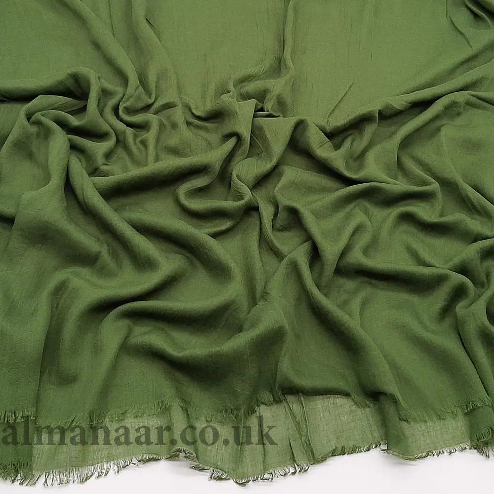 Premium Cotton Blend Hijab- Basil Green-almanaar Islamic Store