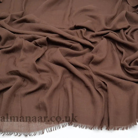 Premium Cotton Blend Hijab- Brown-almanaar Islamic Store