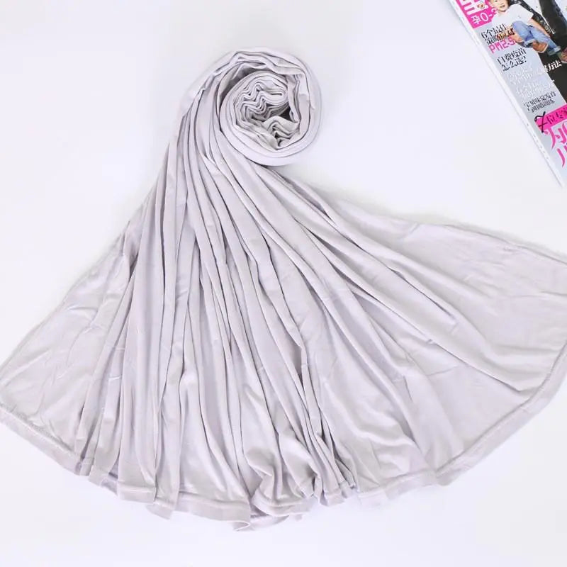 Premium Jersey Maxi Hijab - White-almanaar Islamic Store